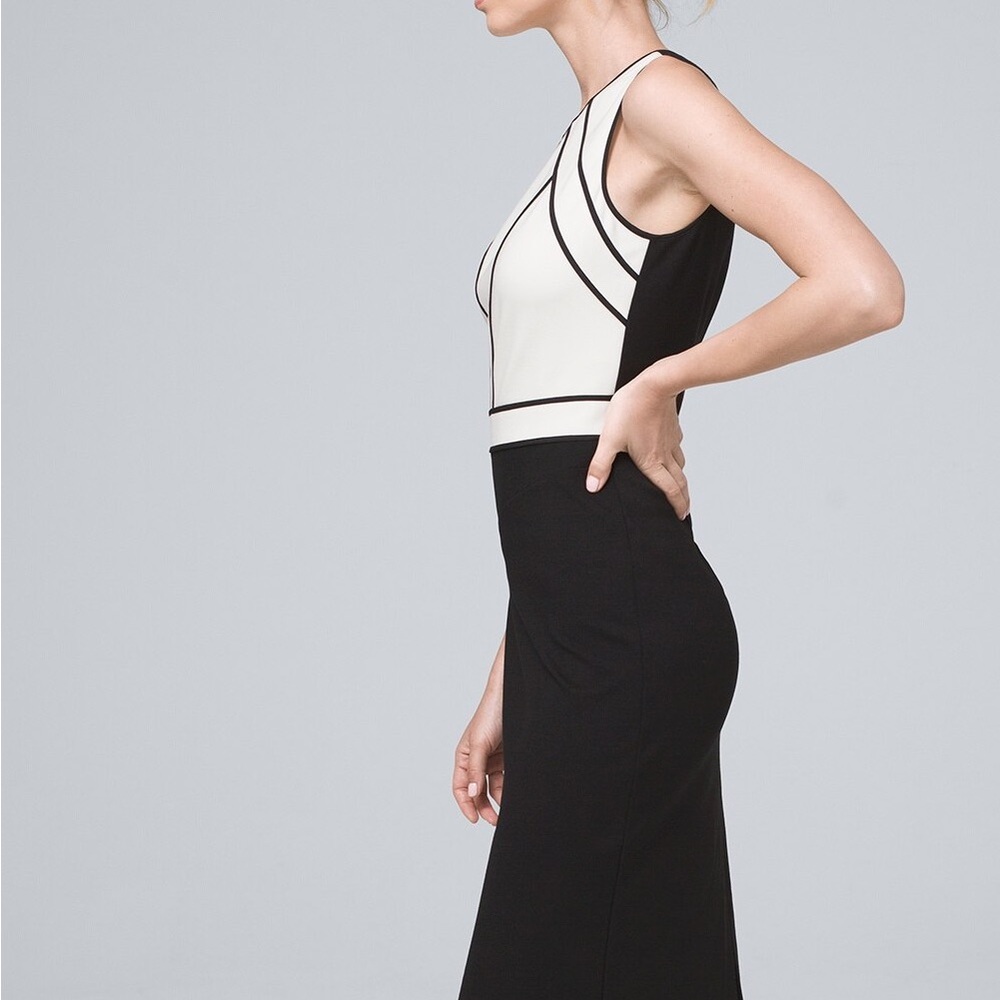 WHBM New Contrast Piping Dress Size 2 NWT - Picture 2 of 6
